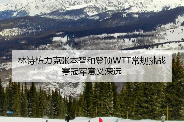 林诗栋力克张本智和登顶WTT常规挑战赛冠军意义深远